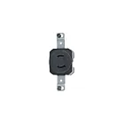 Leviton lev-7535 Black Single Receptacle