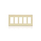 Leviton 80321-SI 5-Gang Decora Plus Screwless Wallplate