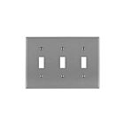 Leviton 80711-GY Nylon 3 Gang Switch Plate