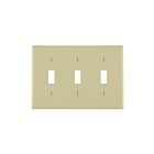 Leviton 80711-I 3-Gang Toggle Switch Wallplate