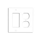 Leviton 80746-R 2 Gang Red Nylon Combination Plate