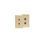 Leviton 80782-I Standard Video Wall Jack With Two F-Connectors