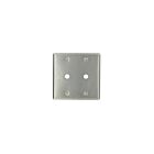 Leviton 84062-40 2 Gang Stainless Steel Telephone Plate-.406 Hole