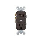Leviton Lev-5245 15A Brown Combination Switch
