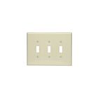 Leviton Lev-86111 3-Gang Toggle Switch Wallplate