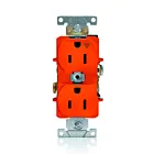 Leviton 5262-ig Orange Receptacle Outlet