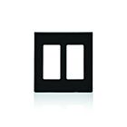 Leviton 80309-se Black Wallplate 2 Gangs