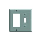 Leviton 80405-gy Grey Combination Wallplate
