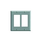 Leviton 80409-gy Grey Wallplate 2 Gangs