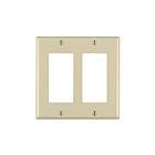 Leviton 80409-i Ivory Wallplate 2 Gangs
