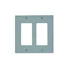 Leviton 80409-ngy Grey Wallplate 2 Gangs