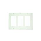 Leviton 80411-nw White Decorator Wallplate 3 Gangs