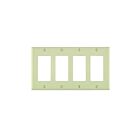 Leviton 80412-nt Light Almond Wallplate 4 Gangs