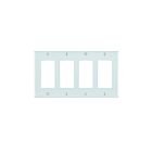 Leviton 80412-nw White Decora Wallplate 4 Gangs