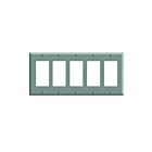 Leviton 80423-gy Grey Wallplate 5 Gangs