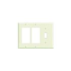 Leviton 80431-w White Combination Wallplate