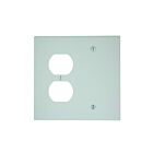 Leviton 80508-w White Combination Wallplate 2 Gangs