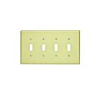 Leviton 80512-i Ivory Wallplate 4 Gangs