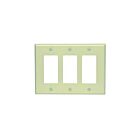 Leviton 80611-i Ivory Wallplate 3 Gangs