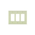 Leviton 80611-t Light Almond Wallplate 3 Gangs