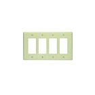 Leviton 80612-i Ivory Wallplate 4 Gangs