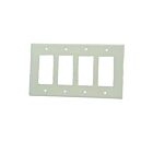 Leviton 80612-w White Wallplate 4 Gangs