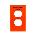 Leviton 80703-coo Orange Wallplate 1 Gangs