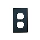 Leviton 80703-e Black Duplex Receptacle Wallplate