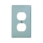 Leviton 80703-gy Grey Duplex Receptacle Wallplate