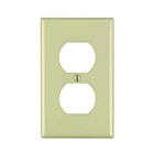 Leviton 80703-i Ivory Duplex Receptacle Wallplate