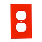 Leviton 80703-org Orange Duplex Receptacle Wallplate