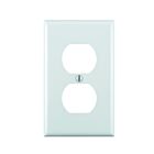 Leviton 80703-w White Duplex Receptacle Wallplate
