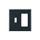 Leviton 80707-e Black Wallplate 2 Gangs