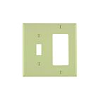 Leviton 80707-i Ivory Wallplate 2 Gangs