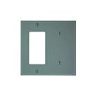 Leviton 80708-gy Grey Wallplate 2 Gangs