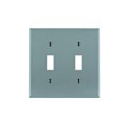Leviton 80709-gy Grey Wallplate 2 Gangs