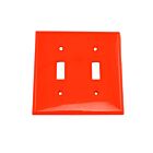 Leviton 80709-r Red Wallplate 2 Gangs