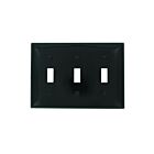 Leviton 80711-e Black Wallplate 3 Gangs