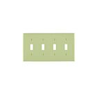 Leviton 80712-i Ivory Wallplate 4 Gangs