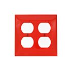 Leviton 80716-r Red Wallplate 2 Gangs