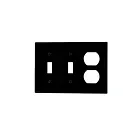 Leviton 80721-e Black Wallplate 3 Gangs
