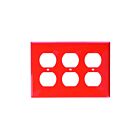 Leviton 80730-r Red Wallplate 3 Gangs