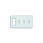 Leviton 80732-w White Wallplate 4 Gangs