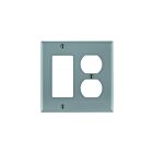 Leviton 80746-gy Grey Combination Wallplate
