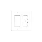 Leviton 80746-w White Duplex/Decorator Wallplate