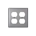 Leviton 84016-40 Stainless Steel Duplex Receptacle Wallplate
