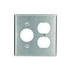 Leviton 84046-40 Stainless Steel Combination Wallplate