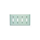 Leviton 84112-40 Stainless Steel Wallplate 4 Gangs