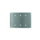 Leviton 84133-40 Silver Wallplate 3 Gangs