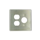 Leviton 84146-40 Silver Combination Wallplate